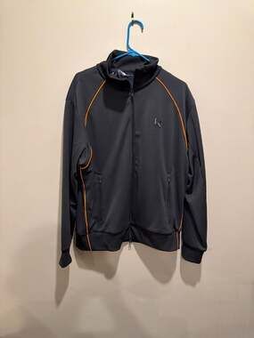 New Balance x Klutch Athletics Track Jacket Black/Orange Size L MJ41605-ACK